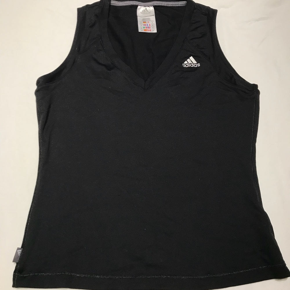 Adidas sleeveless black sport shirt
